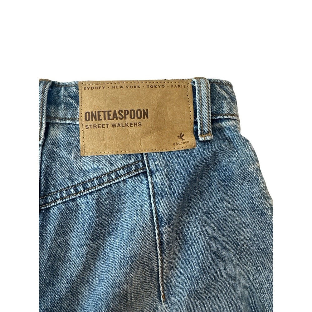 One Teaspoon Shorts Womens Size 26‎ Blue Street Walker High Rise Pockets New - Picture 9 of 10